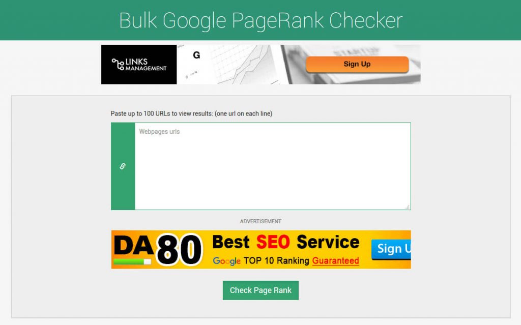 Bulk Google Pagerank Checker